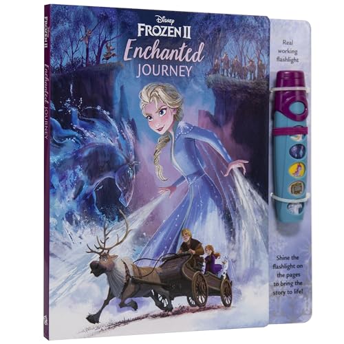 Disney Frozen 2 Elsa, Anna, Olaf and More! - Enchanted Journey - Sound Book and Interactive Sound Flashlight Toy Set - PI Kids (Play-A-Sound) - Image 3
