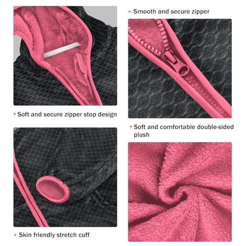 GuoChe Black Pattern Toddler Fleece Jacket3