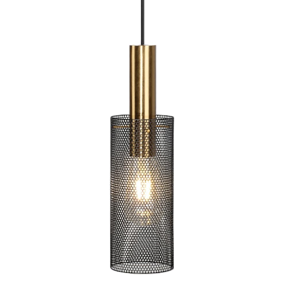 KLXSIVU American Style Metal Pendant Lamp, Creative Hollow Hanging Light Lampshade, E27 Source Single Head Chandelier, Bar Porch Decoration Lighting Fixtures