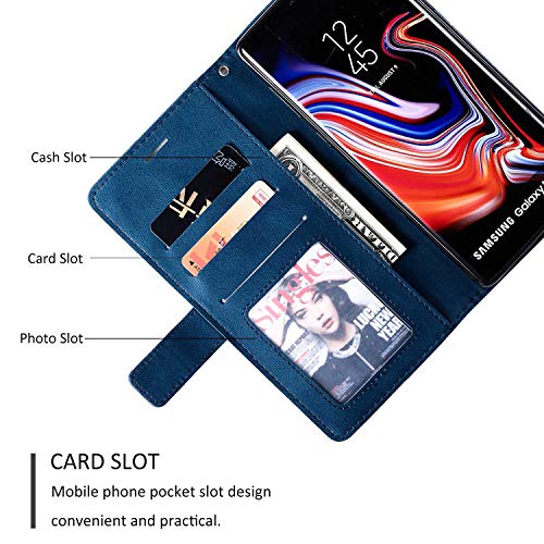 SONWO Cover per Galaxy Note 9, Flip Caso in PU