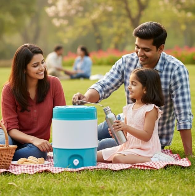 Image of Aqua Cool Water Jug | Long-Lasting Cooling up to 30 Hours | Heavy-Duty Insulated Water Container (Sea Green, 20 litres)