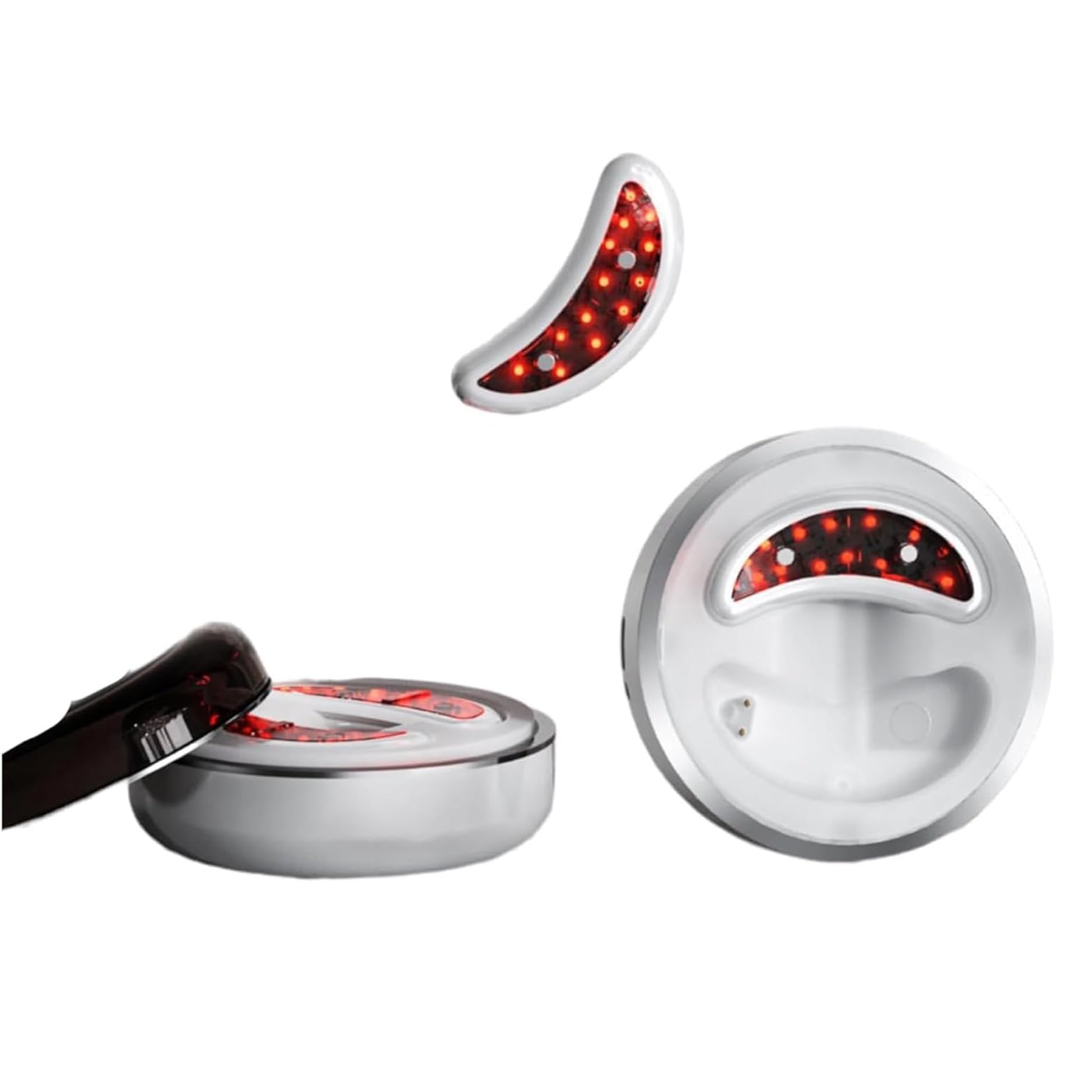 Eye LED Red Light Therapy, EMS Eye Massager, Appareil de Traitement Anti-âge des Yeux pour Les cernes, Les Poches dans Les Yeux, l'inflammation, Les Rides des Yeux