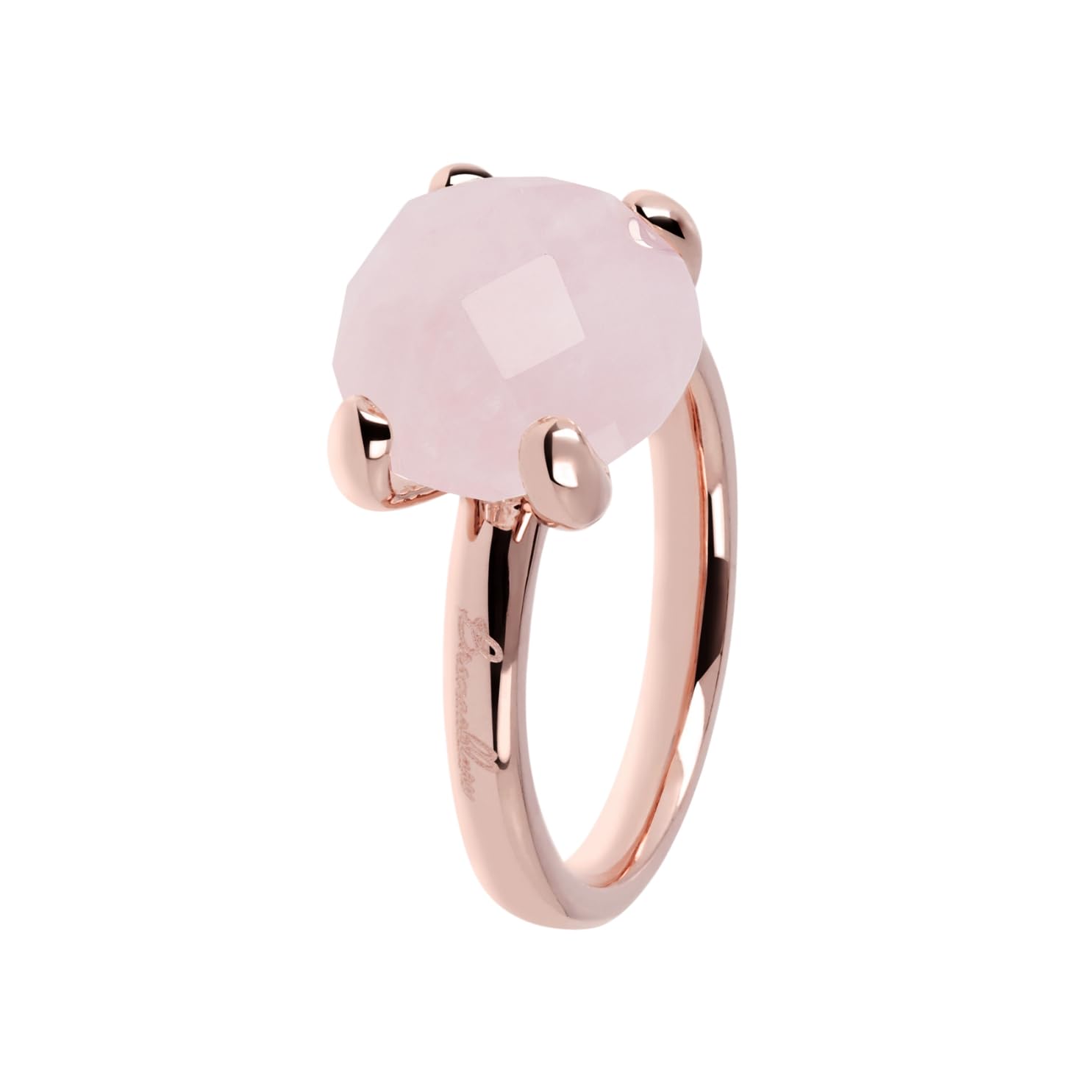 Bronzallure Anello Donna Oro 18k – Anello Cocktail con Quarzo Rosa – Gioielli Donna – Regali Anniversario per Lei – Idea Regalo Anniversario Matrimonio, Amica, Fidanzamento, Festa Mamma