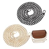2 Piezas cadena de billetera cadena de bolso de hombro de repuesto señoras bolsos de hombro cadena cruzada bolso de hombro dorado bolso de cadena Accesorios para bolsos Metal HAWILLOSCH