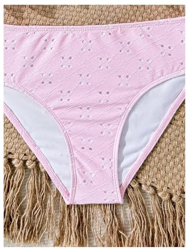 SHENHE Girl's 2 Piece Tankini Swimsuit Ruffle Flounce Bathing Suit Eyelet Embroidery Swimwear4