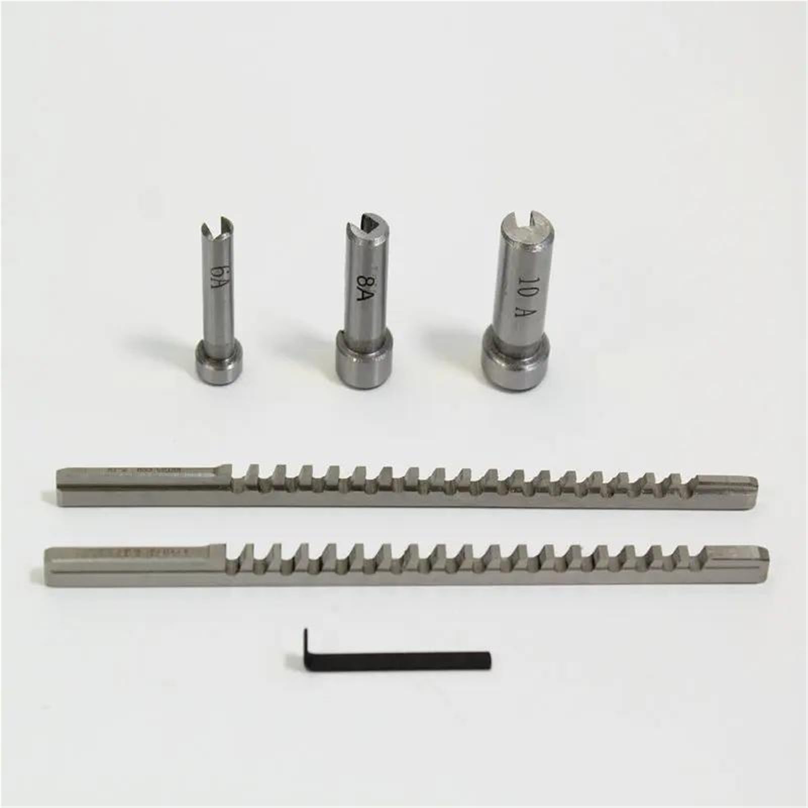 Juego de brochas HSS for chaveteros 6 piezas, 2 mm y 3 hss | Casquillos con collar de 6/8/10 mm y calzas, herramientas de corte CNC)
