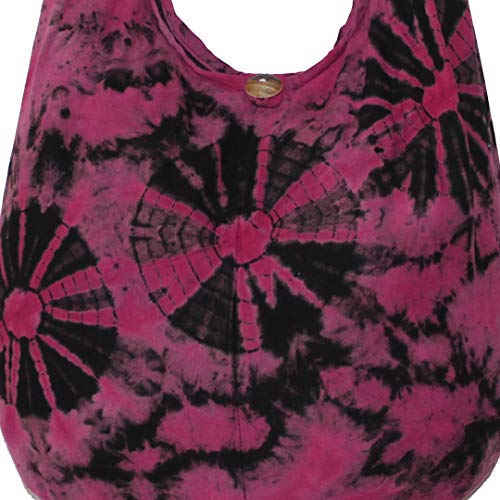 TIE DYE Bohemian Hipster Hobo Boho Hippie Crossbody Bag Purse Black Tone 39"2