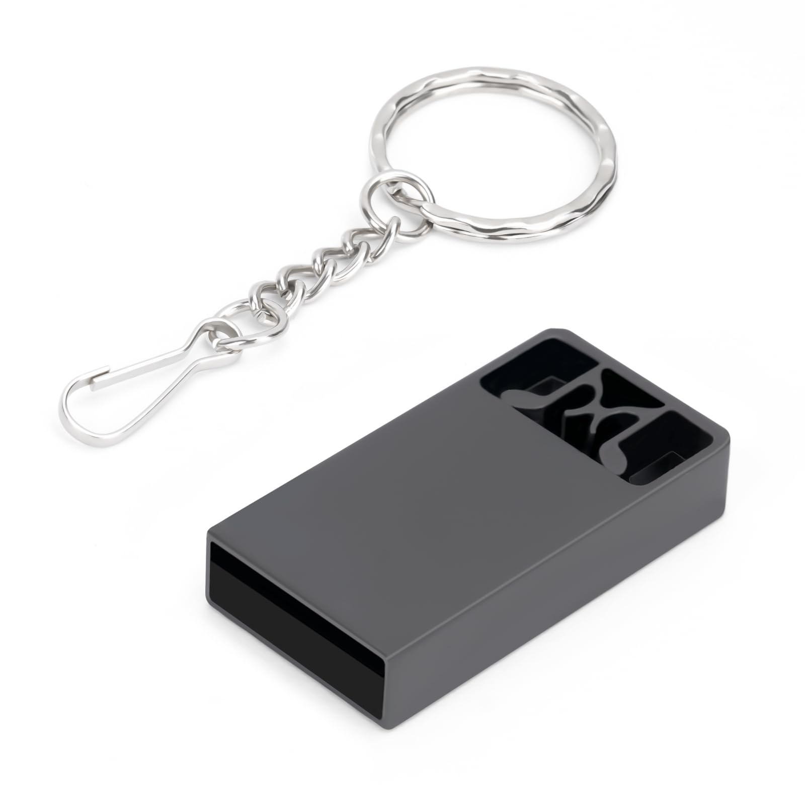 LEIZHAN Unità flash USB 3.0, mini unità flash USB, unità flash USB per auto, unità flash USB con catenella per PC, laptop, ecc (32GB,Nero)