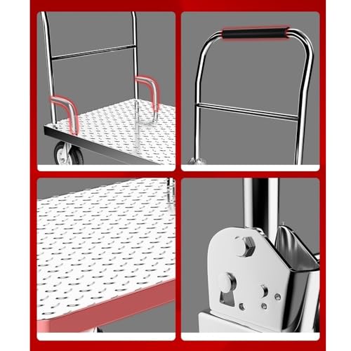 Carretilla plegable con plataforma y ruedas grandes miniatura 2