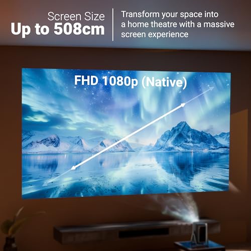 Image of Zebronics Official Google TV Projector, 7500 Lumens, 4K Support, 200 inch Display, Auto Focus & Keystone, 270 Tilt, Portable Home Theater Cinema,Netflix, Prime, WiFi, BT, HDMI ARC (PixaPlay 77G)