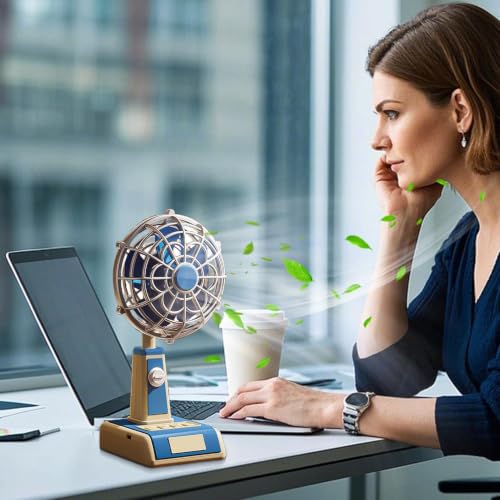 Ventilateur de bureau USB rechargeable compact pour table de nuit et chambre
