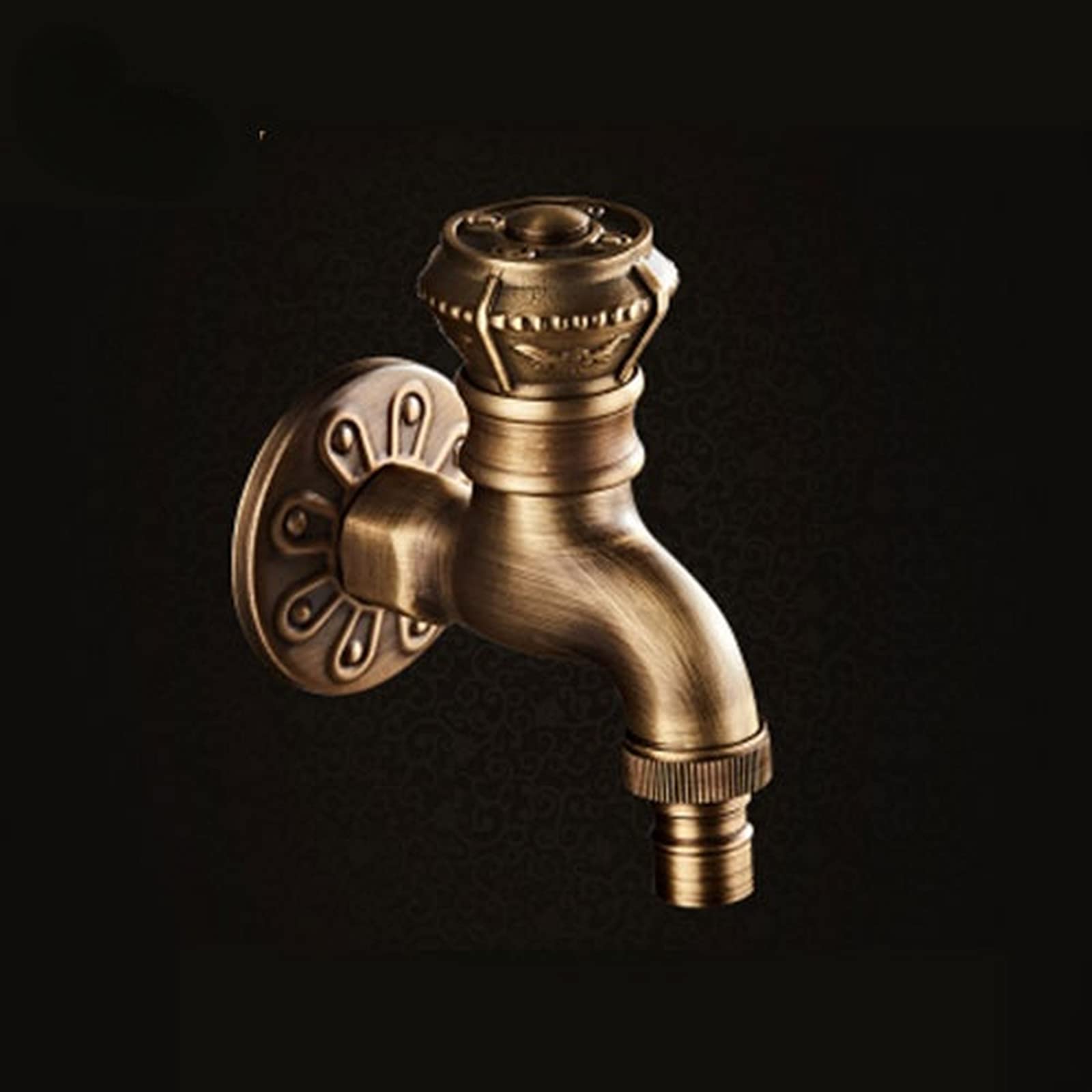 Faucet Retro Antique Brass Wall Mounted Bathroom Washing Machine Mop Sink Taps Outdoor Garden