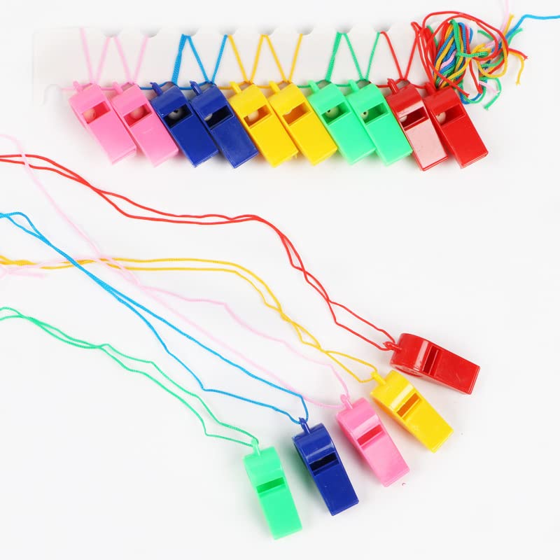 SEVENHEAD 10 Pack in 5 Colors Sports Whistles with Lanyard, Loud Crisp Sound Whistles Bulk Perfect for Coaches, Referees, and Officials-image-28