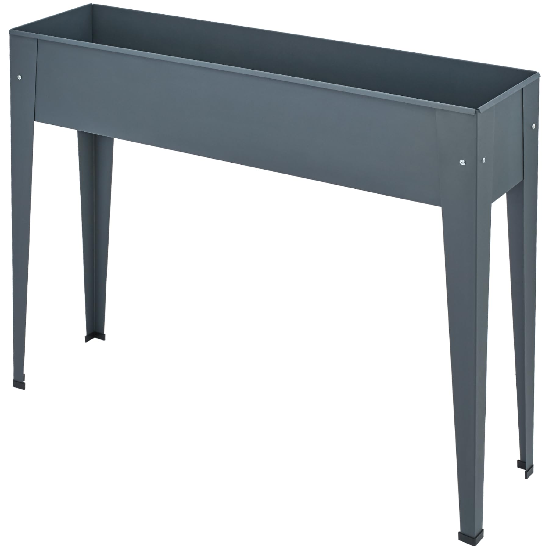 tectake® Jardinera Rectangular, Jardineras Exterior con Patas, Jardin Vertical, Maceteros Exterior, Jardinera Vertical, Macetero con Drenaje, Huerto Urbano Exterior - 98,5 x 26 x 82,5 cm Antracita