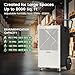 Waykar 155 Pints Commercial Dehumidifier with Pump, Drain Hose and Washable Filter Space up to 8000 Sq. Ft, for Basements, Industrial or Commercial Spaces - 5 Year Quality Coverage