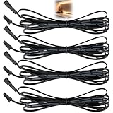 4er Set Flexible Verlängerungskabel, LED Verlängerungskabel 2 m schwarz, Niedervolt Kabel für Unterbauleuchten und Schrankbeleuchtung, Anschlusskabel zur Verlängerung zwischen Licht und Controller