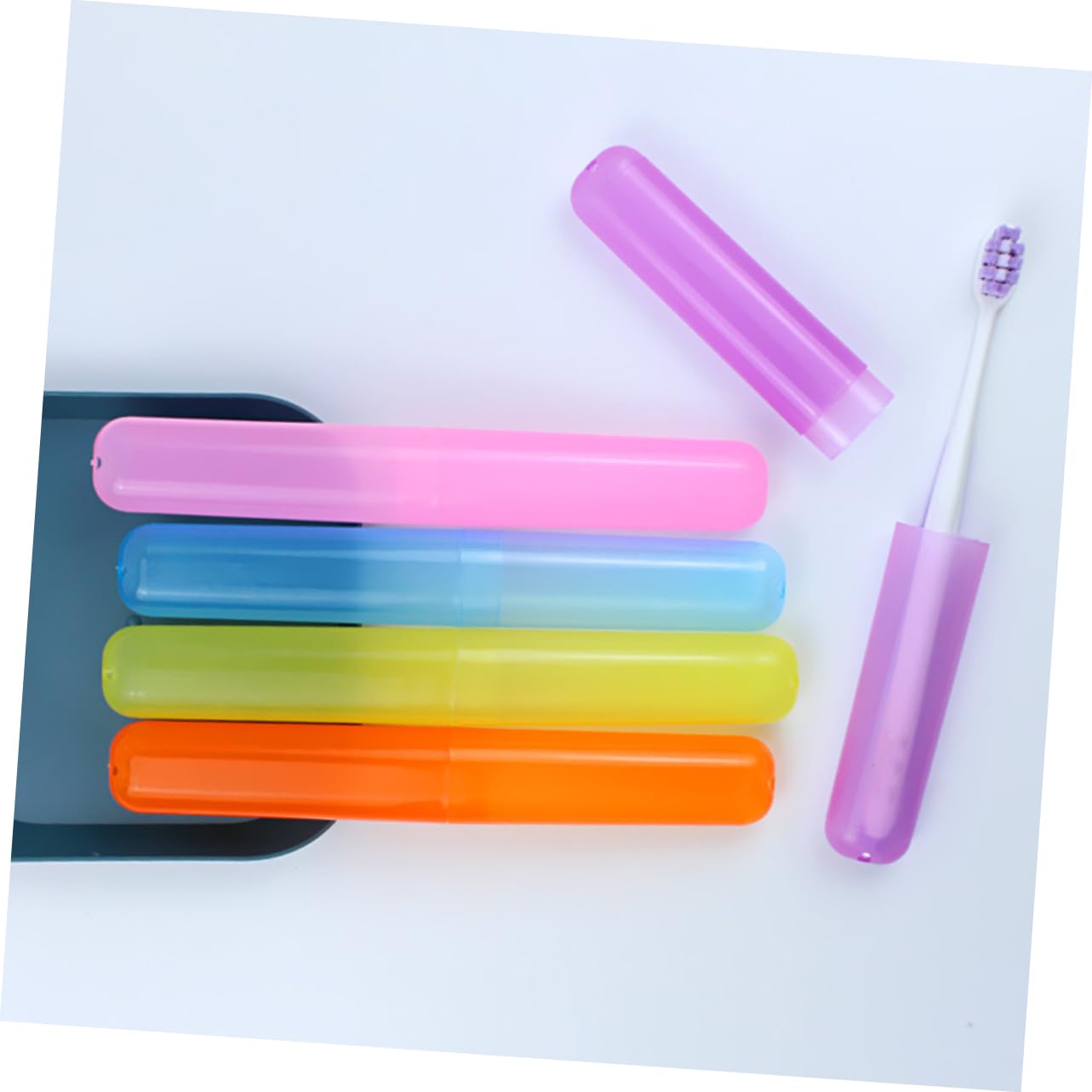 PRETYZOOM 105piezas Estuche De para Cepillos De Dientes Organizador Portátil y Transparente Protege y Mantiene Cepillo y Seguro