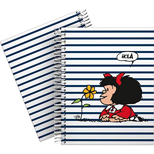 Mafalda 16512613 Collection Mafalda Carnet quadrillé 5 mm Modèle Marinera, A5