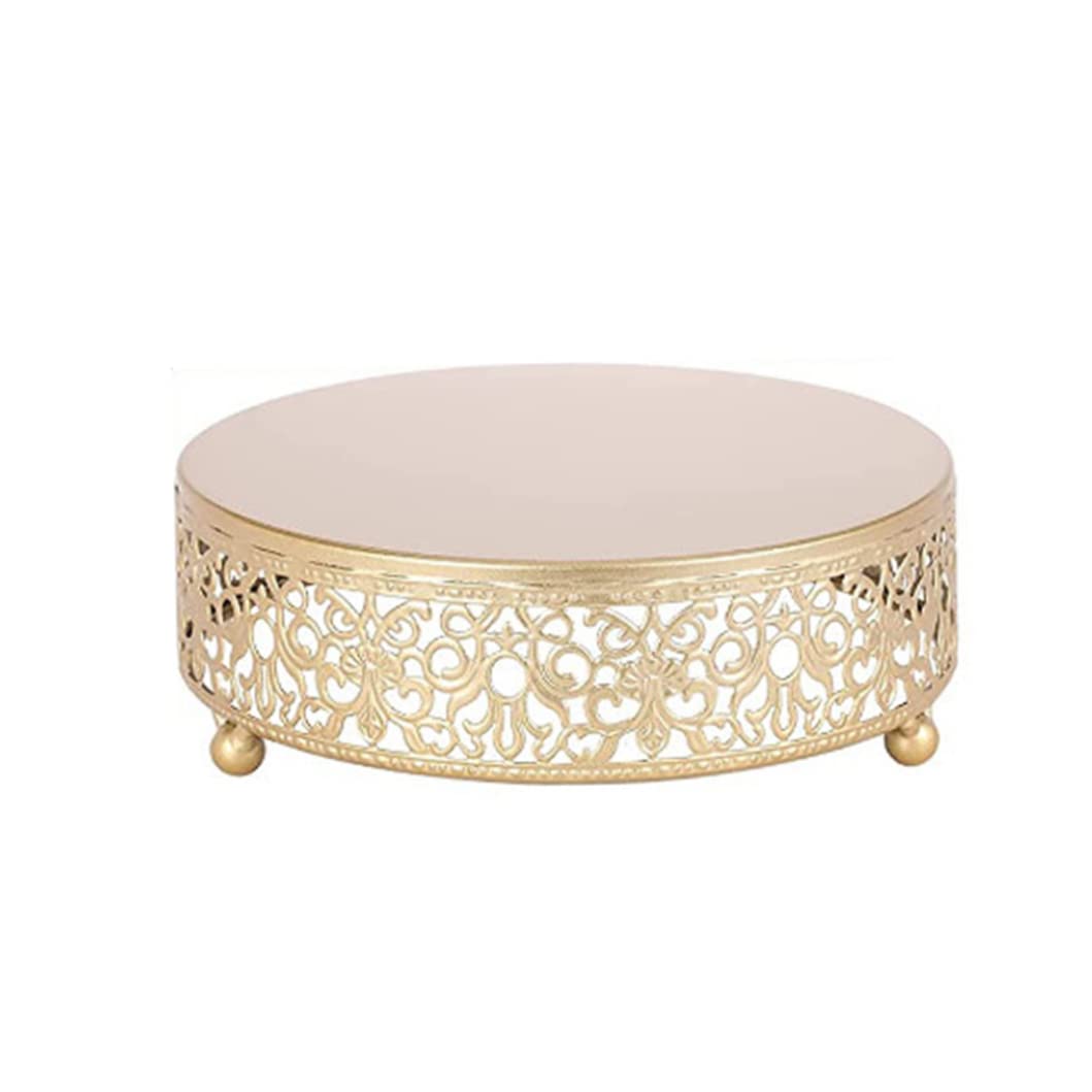 Hintyne Cake Holder Gold Cake Stand Metal Cupcake Display Stand Glossy Metallic Finish Holder for Wedding Birthday Afternoon Tea S 7.9 in