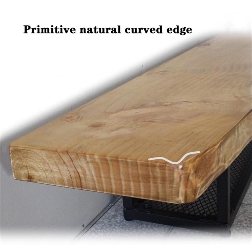 Soporte de TV de pared Estantes flotantes debajo de televisores, estantería de pared estable de madera de pino, almacenamiento de pared estilo granja rústica for sala de estar, dormitorio, estudio Con