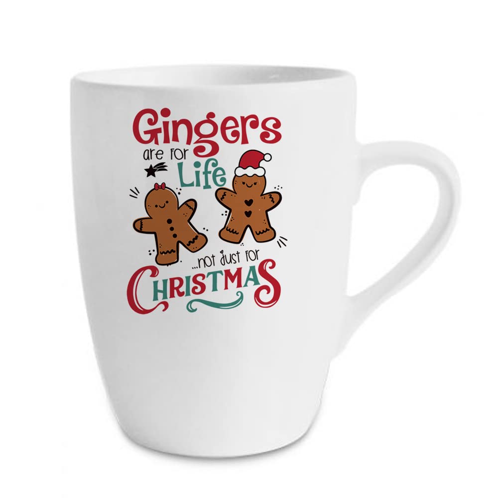 Gingers are for Life Not Just for Christmas Unique Ceramic 13 oz Marrow Cup/Mug.