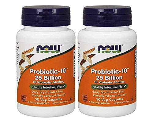 Now Probiotic-10 25 Billion,50 Veg Capsules (100 Veg Caps)