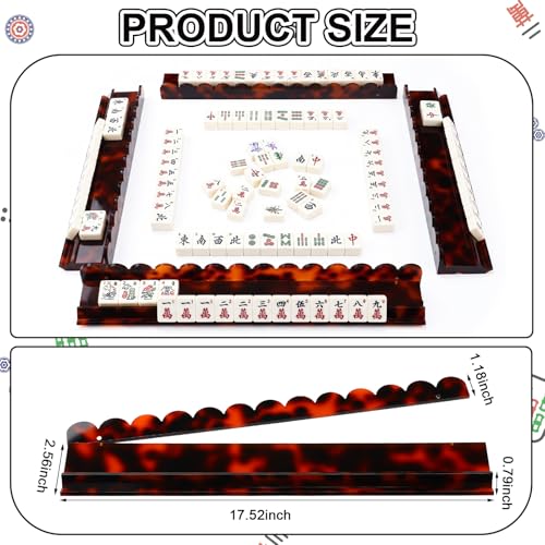 Set de 4 estantes para Mahjong con empujador magnético miniatura 2