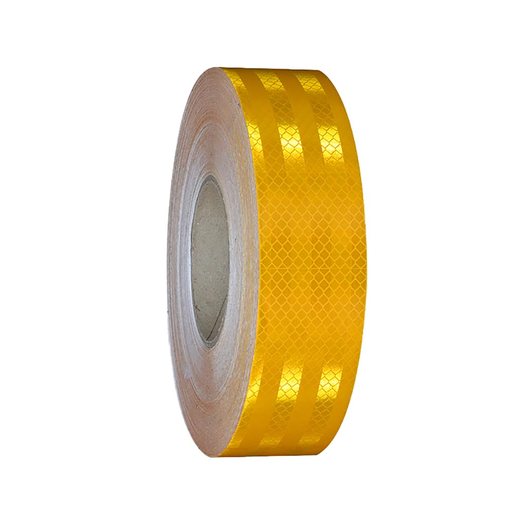 Cinta reflectante de señalización de peligro, Cinta Reflectante Multicolor 5cm X (3-45) m(Yellow,5cm x 45m)