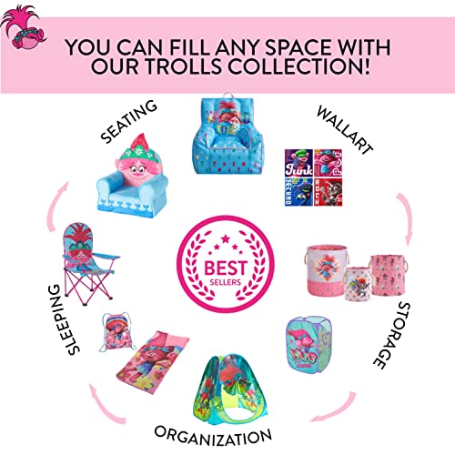 Image of DreamWorks Trolls Pop Up Hamper with Durable Handles, 21 inchH x 13.5 inchW