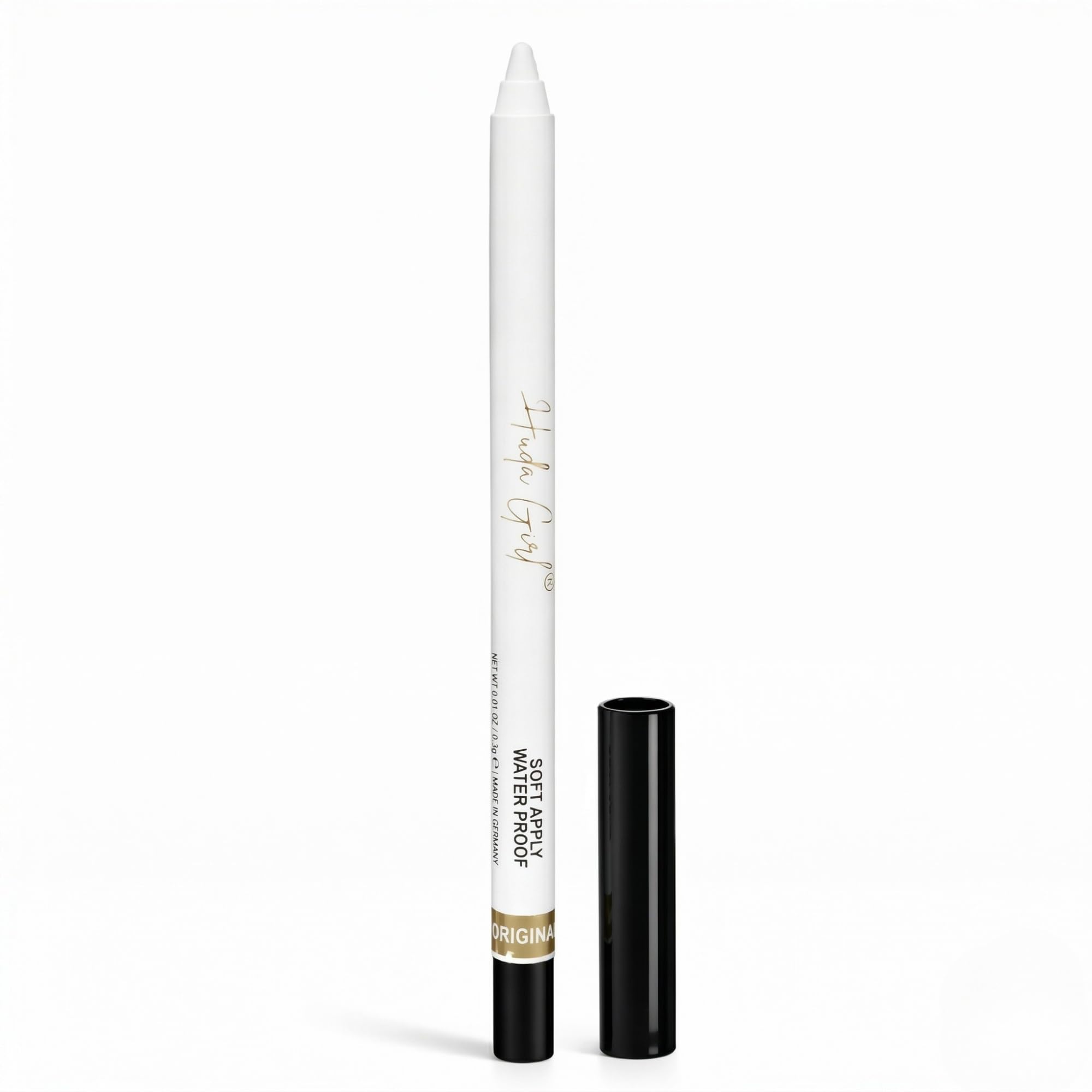 HUDA GIRL Eyeliner Waterproof Smudge Proof White Eyeliner Pencil for Bright Waterline, Inner Corner Highlight & Graphic Line Looks, Soft Glide, Carry Ready, Daily Wear-image-2