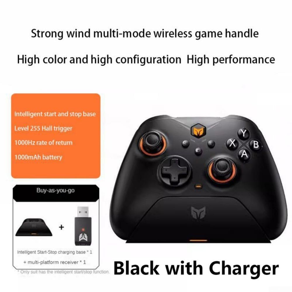 Gamepad wireless, PC e controller Android con connessione a bassa latenza per giochi mobili, design ergonomico controller wireless (nero)