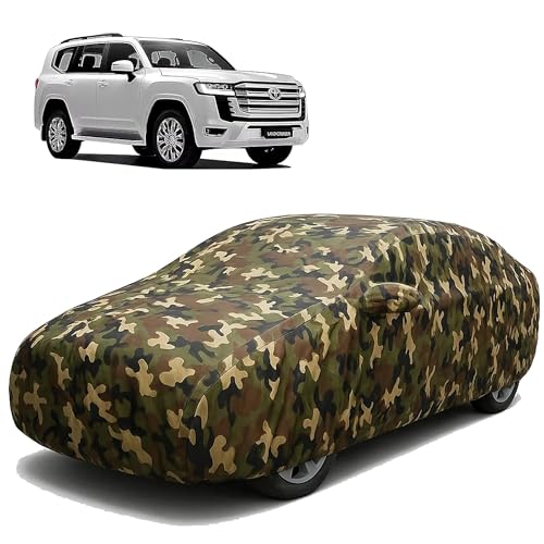 Image of Sulfar 100% Waterproof Car Body Cover Compatible with Mirror for Toyota Cruiser with Long Lasting Durable Material (Triple Stitched, Full Bottom Elastic, Camouflage Army)