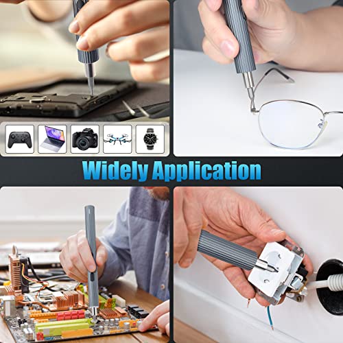 Mini Electric Screwdriver, [Upgraded Rechargeable] Homtronics 39 In 1 Cordless Power Small Precision Screwdriver Set With 30 Magnetic Bits, Repair Tool Kit With Led Light For Phone Laptop Watch #TOP6