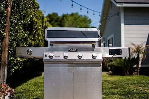 Monument Grills Denali D405 4-Burner Liquid Propane Gas Smart Bbq Grill Stainless Steel With Rotisserie Kit(2 Items) #TOP6