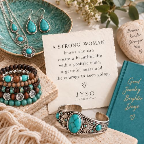 Mystery Jewelry Jar Bundle – premium quality Jewelry Box for Women Gift Set, Unique Birthday Gift for Her (earrings - rings - gold necklace stack - gold bracelet stack - anklets - waist chain - choker necklace) - jewelry sets for women - women's jewelry - unique jewelry - birthday gift set - beach jewelry - turquoise jewelry - Boho - Silver - Image 2