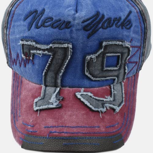 Image of Adjustable 79 Denim Cotton Cap Hat-Breathable Baseball Cap Adjustable One Size for Men and Women
