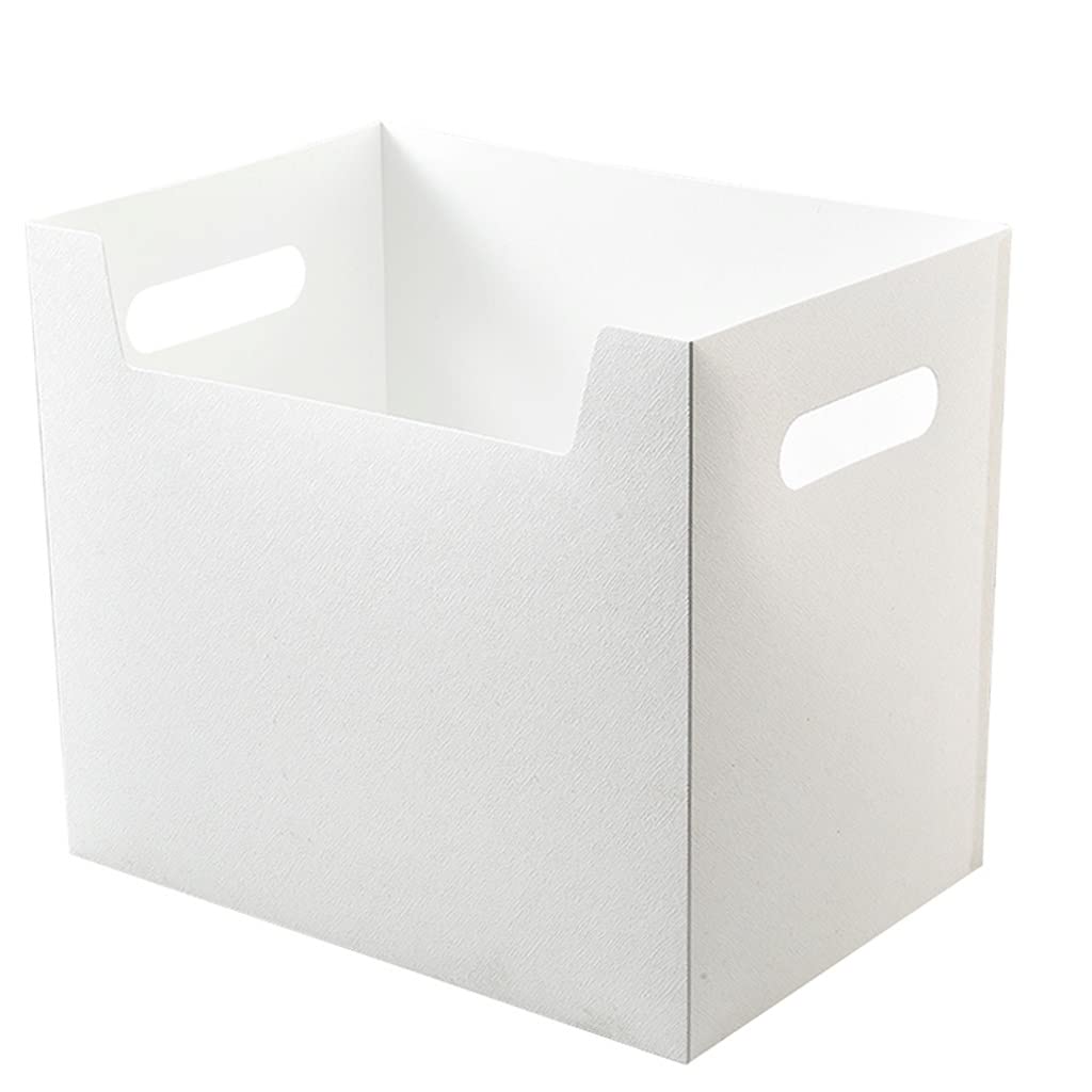 Boîte de rangement en plastique multifonctionnel de bureau pour livres et papeterie compacte