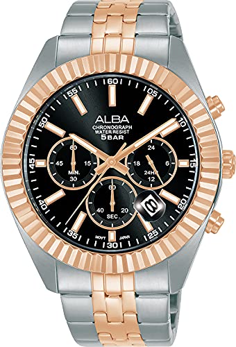 Alba Stainless Steel Analog Black Dial Men Watch-At3H12X1, Silver Band (B09C1T8TK5) Amazon Price History, Amazon Price Tracker