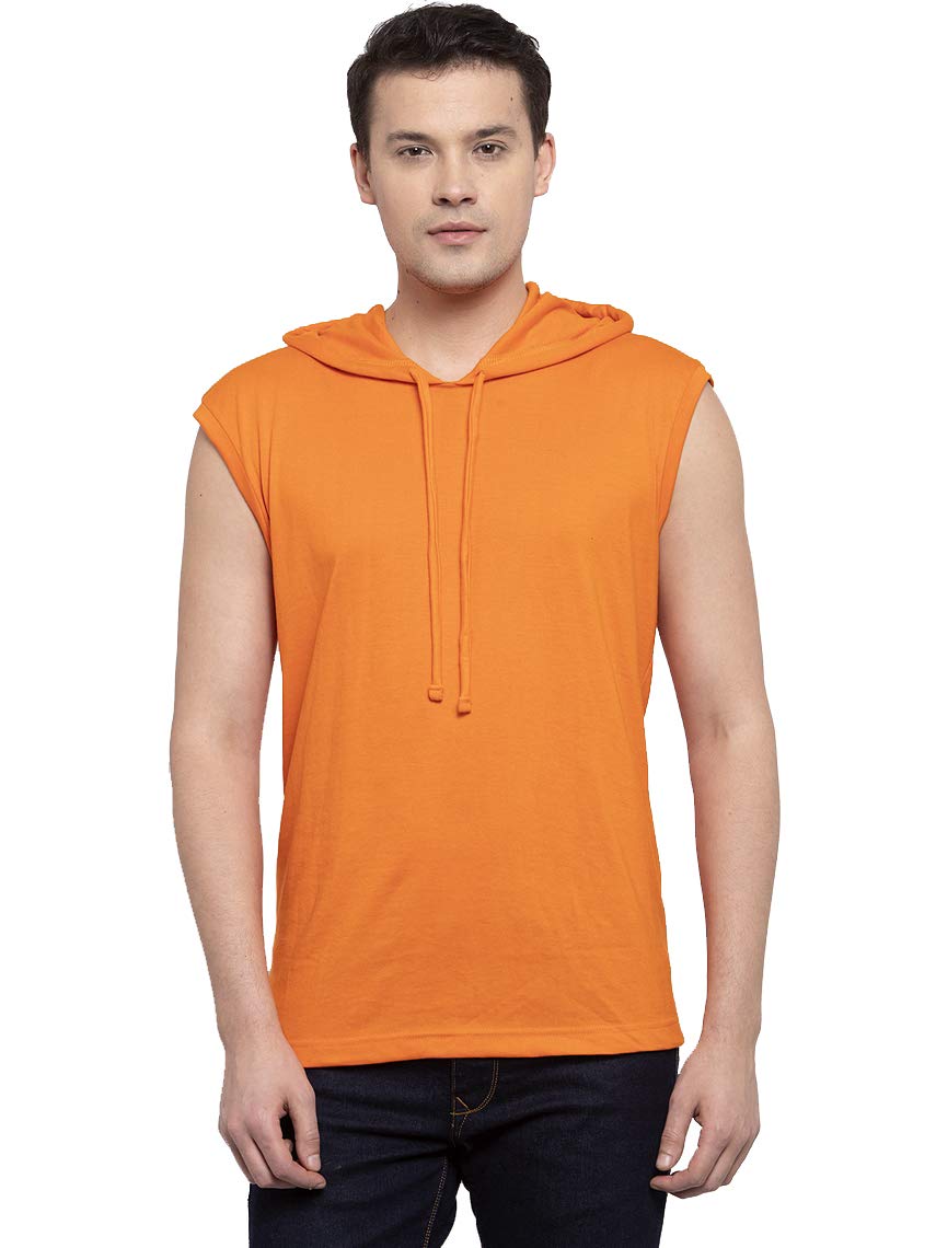 friskers Men's Natural Cotton Sleeveless Hoodies | Gymwear, Sportswear-picture-39