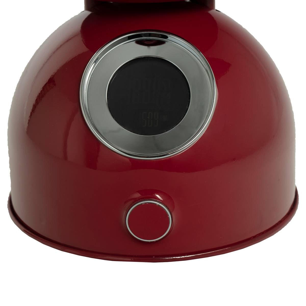 5five Balance de cuisine numérique avec bol amovible en acier inoxydable Affichage LED Fonction horloge Capacité 5 kg Réglage de la tare et de la mesure Rouge