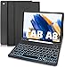 Produktbild YUEJIDZ Tastatur-Hülle für Samsung Galaxy Tab A8 10,5 Zoll 2021 Modell SM-X200/X205/X207,(Deutsches QWERTZ) Slim Stand Cover magnetisch Abnehmbarer kabelloser Tastatur mit Hintergrundbeleuchtung