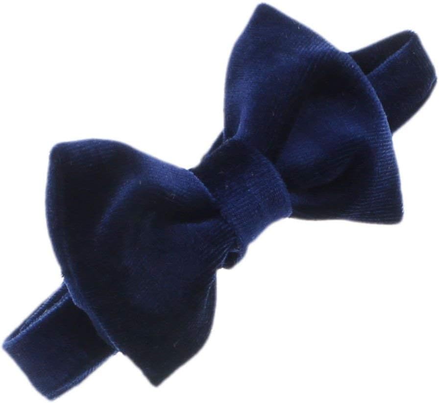 My Lello Velvet Pre- Tied Adjustable Bow Tie Solid Formal Tuxedo Style