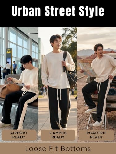 Image of GRECIILOOKS Men's Loose Mid Rise Casual Trousers Pants | Regular | Sports Stylish Track Pant | Sweatpants (Available in Plus Size)