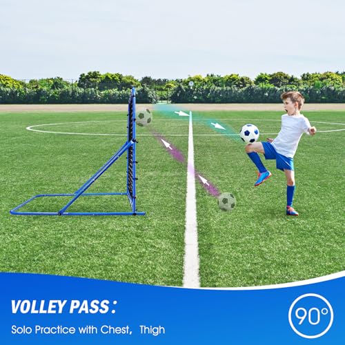 Image of Soccer Baseball Rebounder Net, Quick-Switch Angle Soccer Pitchback Volleyball Training for Control, Passing Practice, Easy Setup Soccer Goal Rebounder Gifts Aids & Equipment for Kids,Teens & Adults
