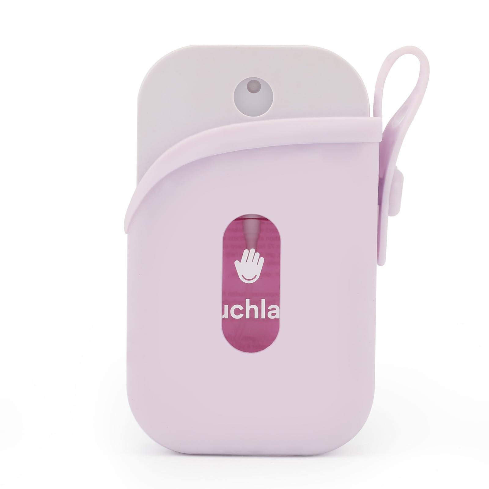 Silicone Case with Keychain for Touchland 【Easy to Clean】【Adjustable Strap】 Case for Power Mist and Glow Mist 1FL OZ., Purple