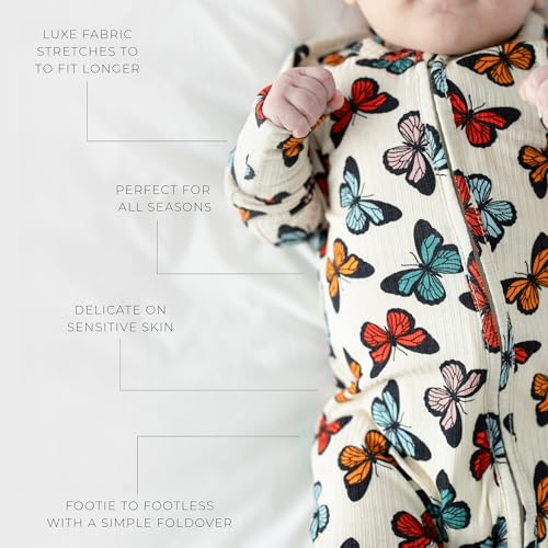 Image of Posh Peanut Convertible Baby Sleepers - Footless Baby Pajamas with 2 Way Zipper for Easy Diaper Changes