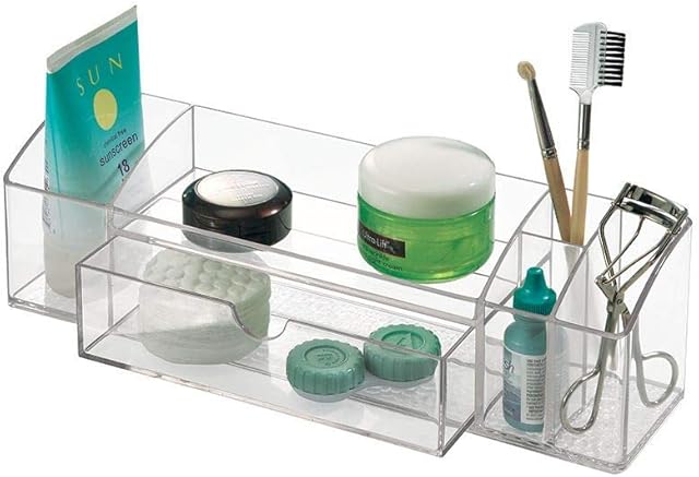 InterDesign iDesign Med+ Medicine and Drawer Organiser, Clear, 12" x 3" x 2.5