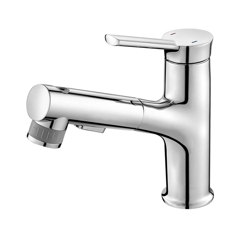 Mitigeur de lavabo monotrou en laiton chrome pour salle de bain moderne