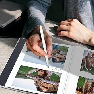 Self Adhesive Photo Album 13"x12.6" Magnetic Scrapbook Album 40 Magnetic Double Sided Pages Linen Hardcover DIY Photo Album