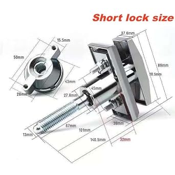 KIKEEP Universal Replacement T-Handle Vending Machine Lock with Keys (Short)